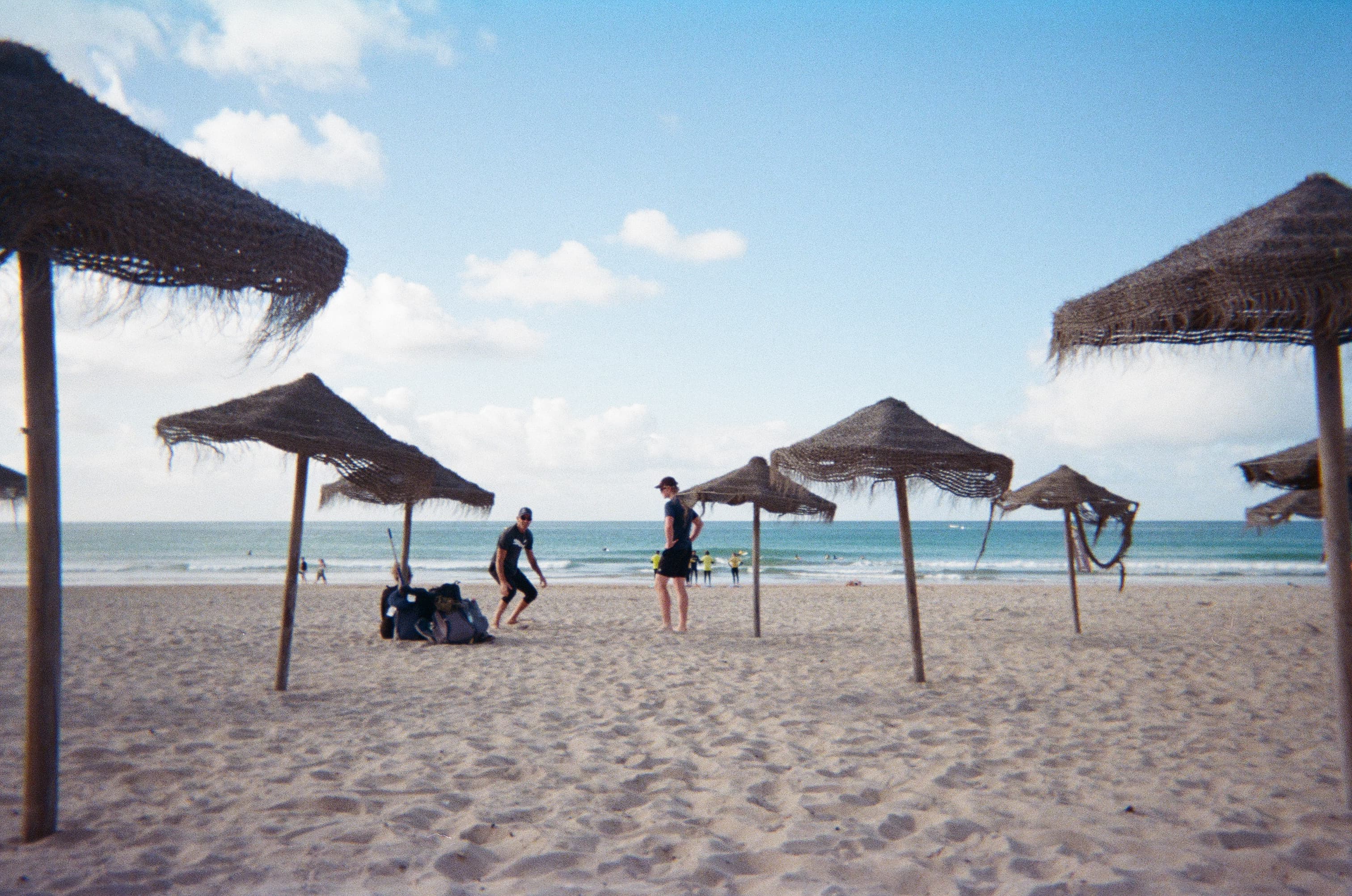 Beach umbrellas in Lisbon